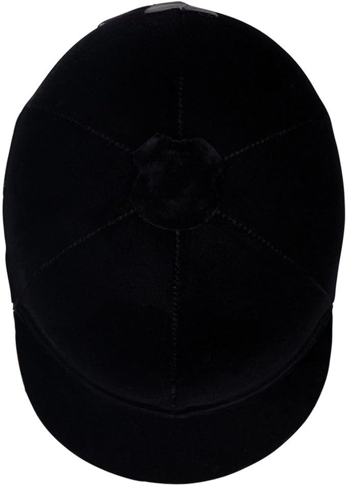 Dura-Tech Velvet Horse Riding Hunt Cap | Classic English Equestrian | Hunter Class Elegance | Use in Breed Show | Color Black