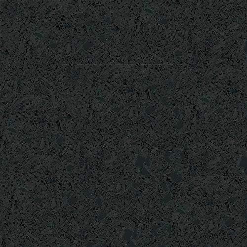 American Floor Mats 1/4in (7mm) Thick Solid Black 4' x 5' Heavy Duty Rubber Rolls, Protective Exercise Mats, Home Gym Rubber Flooring