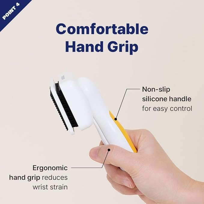 Healing Slicker Brush & Matt Splitter – Gentle Detangling & Shedding Control for Dogs & Cats, 306 Bristles, One-Touch Hair Removal & Safe Dematting Blade for Tangle-Free Grooming