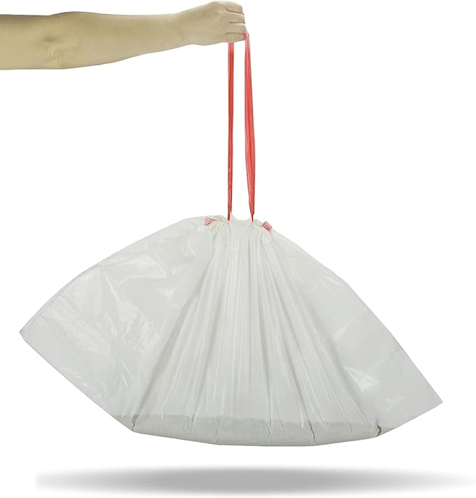 PETSWORLD Cat Litter Box Liners, Heavy Duty Litter Pan Liners Bags with Drawstring for Pet Cat Litter Tray (Unscented) (JUMBO - 45 x 18 Inches, 25 Count)