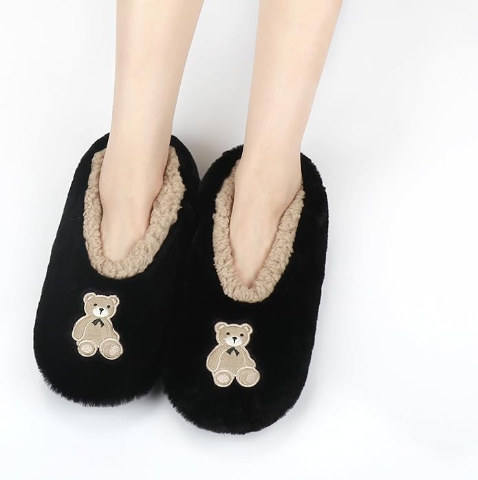Keyela Slipper Socks for Women Grippers- House Slippers for Women Indoor- Fuzzy Cute Animal Women's/Ladies Slippers