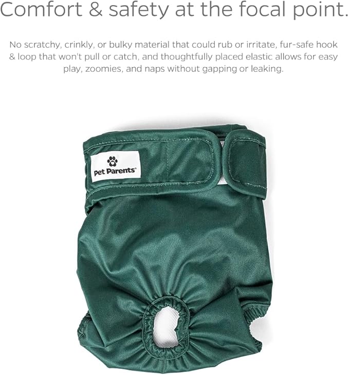 Pet Parents® Washable Dog Diapers (3pack) + Extendrs® of Durable Doggie Diapers, Premium Dog Diapers Female (X-Large, Samba)