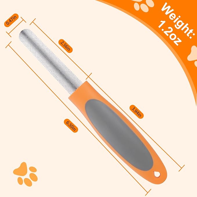 Dog Nail File, Pet Nail Filer for Smooth and Shape All Toenail Types, Polish Off Rough Edges, Remove Burs for Outdoor & Indoor Dog, Cat, Puppy, Kitten, Bird, Durable Metal Nail Grooming Tool