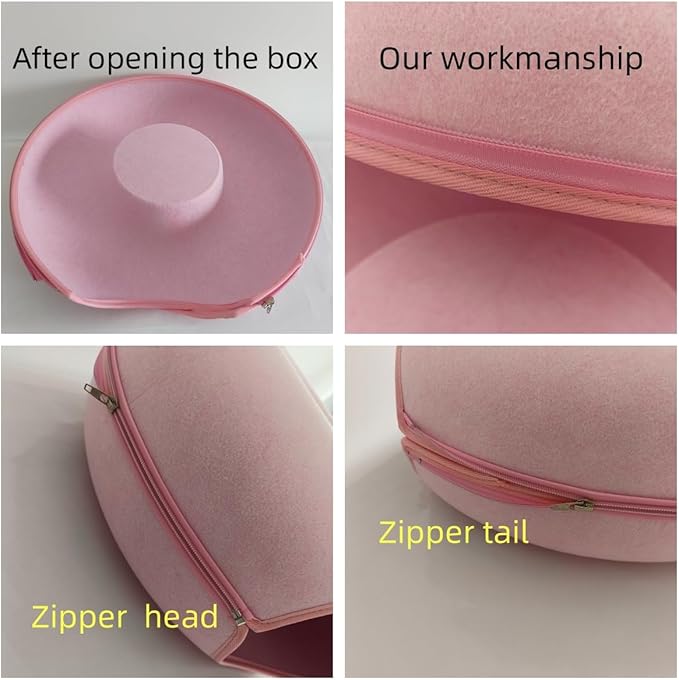 kchwqy-Indoor cat House,Cat Bed,Large pet cat den,Detachable Felt,All-Season cat Bed,The cat Plays in The Tunnel Bed,Less Than 10kg cat Bed,Pink