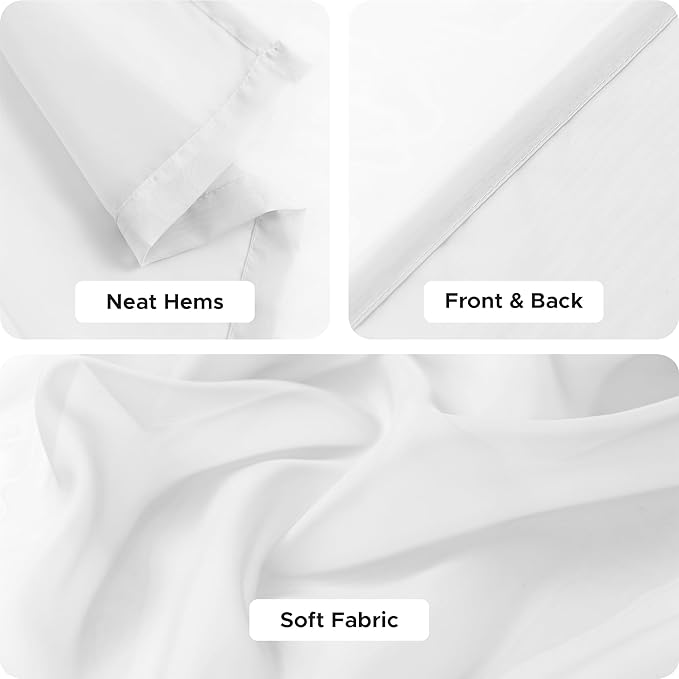 HolidayIdeas White Outdoor Sheer Curtains for Patio Waterproof Rod Pocket Indoor Sheer Voile Curtains for Porch, Balcony, Gazebo, Pergolas, 54x95 Inch, 8 Pcs