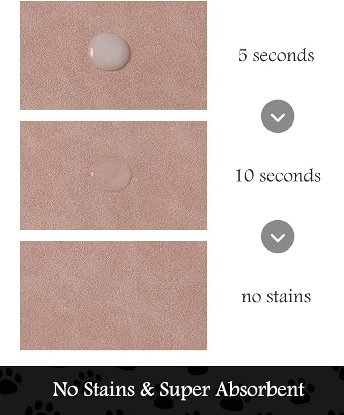 Pet Feeding Mat-Absorbent Dog Mat for Food and Water Bowl-No Stains Quick Dry Water Dispenser Mat-Dog Accessories Pet Supplies-Bowl for Messy Drinkers(Dusty Pink,12"x19"