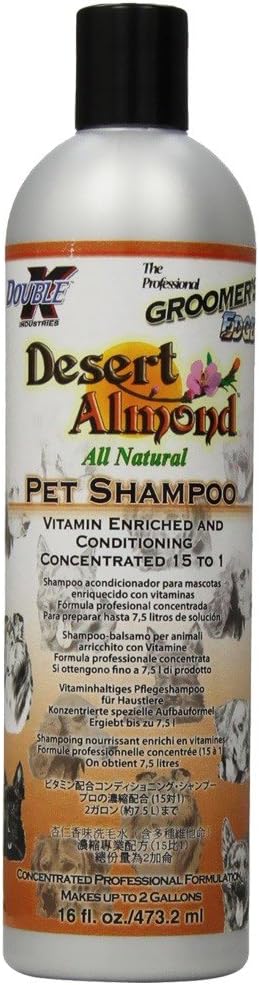 Groomer's Edge Desert Almond Dog and Cat Shampoo, 16-Ounce