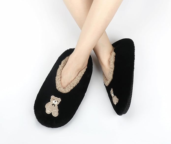 Keyela Slipper Socks for Women Grippers- House Slippers for Women Indoor- Fuzzy Cute Animal Women's/Ladies Slippers
