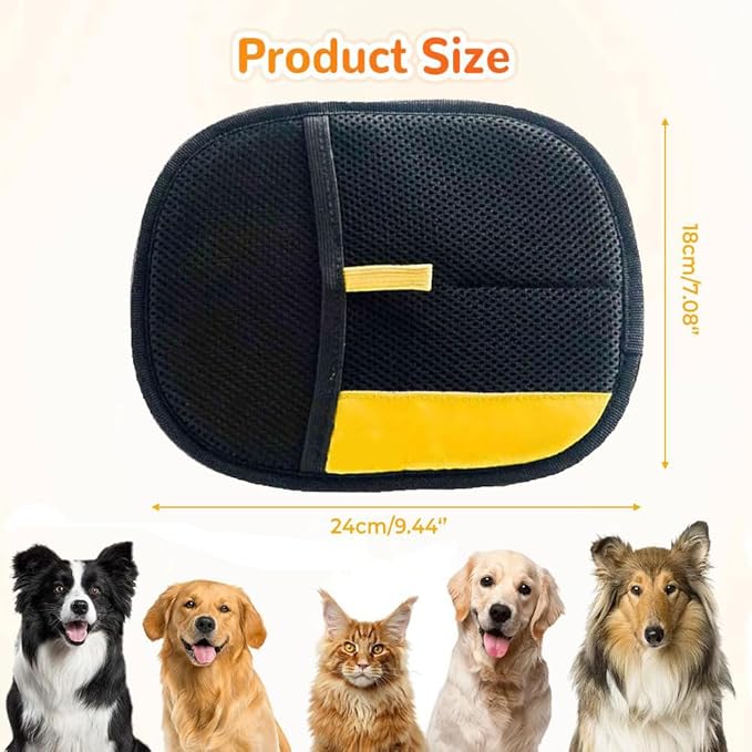 2pcs Pet Hair Removal Glove,Pet Hair Remover Glove for Cats & Dogs,Upgraded Animal Fur Removal Tool, Reusable Cats & Dogs Grooming Gloves for Hair Removal