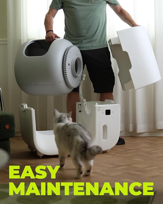 Furbulous True Odor-Free Self Cleaning and Packing Litter Box, Automatic Cat Litter Box with Self-Pack and Refill System, APP Control, Includes Trash Bags, Extra Large Space for 3.3-22 lbs Cats