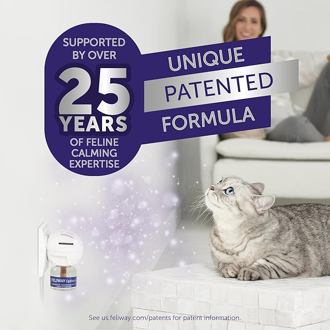 FELIWAY Optimum Cat, Enhanced Calming Pheromone Diffuser: 1 Diffuser Kit & 6 Refills