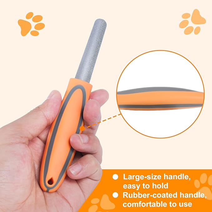 Dog Nail File, Pet Nail Filer for Smooth and Shape All Toenail Types, Polish Off Rough Edges, Remove Burs for Outdoor & Indoor Dog, Cat, Puppy, Kitten, Bird, Durable Metal Nail Grooming Tool