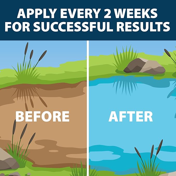 Airmax PondClear Packets, Beneficial Bacteria & Enzyme Clarifier Treatment with Ecoboost PRx, Clear & Clean Pond & Lake Water, Safe for Fish, 96 Count