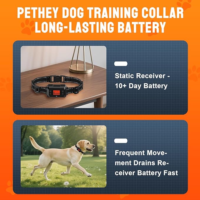 GPS Wireless Dog Fence. IPX7 Waterproof Dog Training Collar. 33-999yard Adjustable Range. Vibration and Electric Shock Collar for Dogs.Dog Fence Outdoor for Yard & Indoor Use