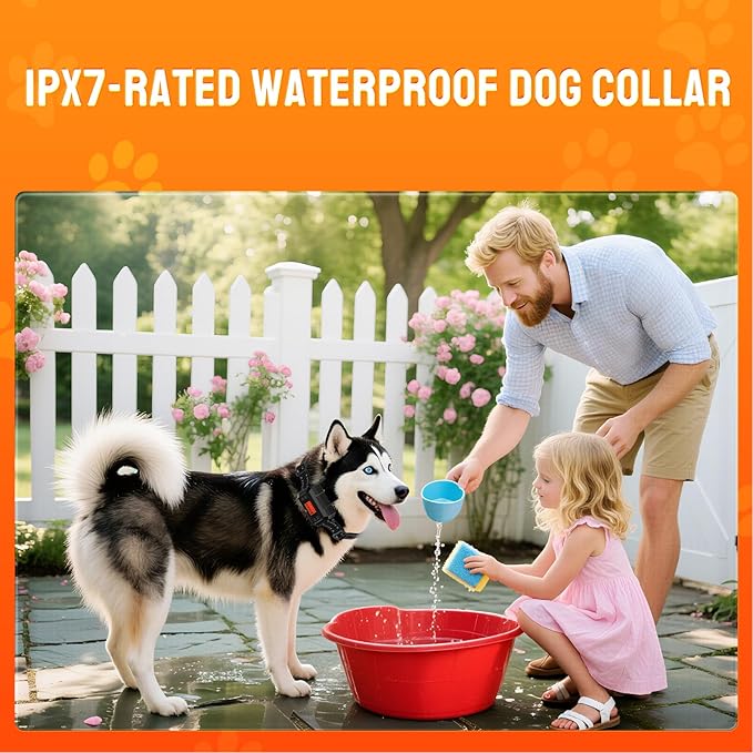 GPS Wireless Dog Fence. IPX7 Waterproof Dog Training Collar. 33-999yard Adjustable Range. Vibration and Electric Shock Collar for Dogs.Dog Fence Outdoor for Yard & Indoor Use