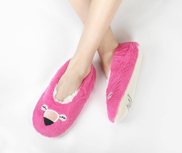 Keyela Slipper Socks for Women Grippers- House Slippers for Women Indoor- Fuzzy Cute Animal Women's/Ladies Slippers