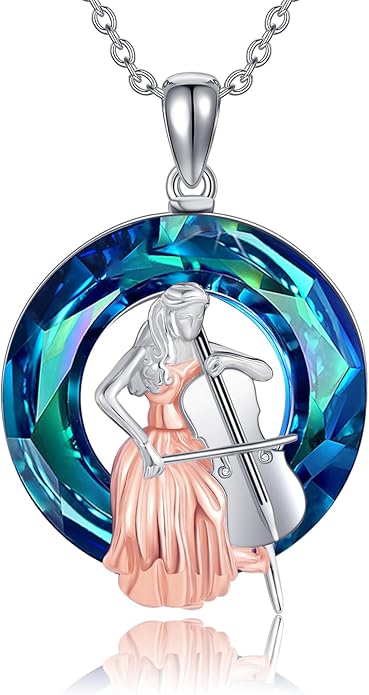 MONGAS Fairy/Airplane/Cello/Dog Cat/Unicorn Necklace Sterling Silver Fairy/Airplane/Cello/Dog Cat/Unicorn Jewelry for Women