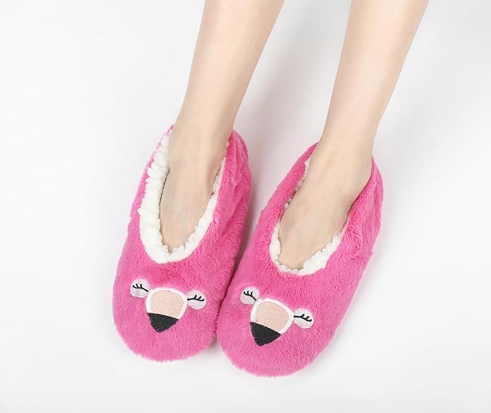 Keyela Slipper Socks for Women Grippers- House Slippers for Women Indoor- Fuzzy Cute Animal Women's/Ladies Slippers