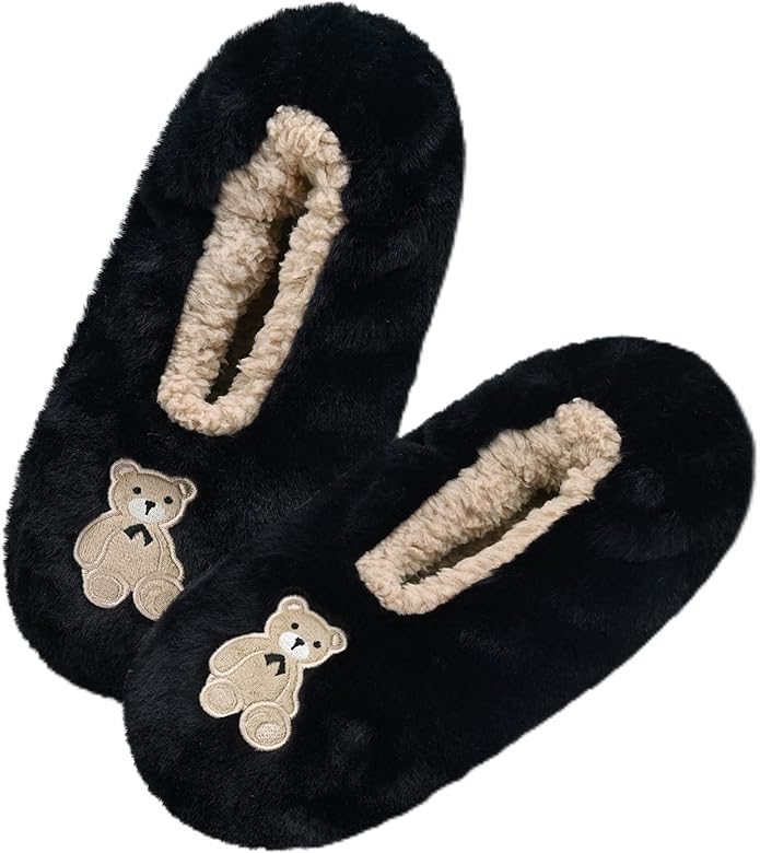 Keyela Slipper Socks for Women Grippers- House Slippers for Women Indoor- Fuzzy Cute Animal Women's/Ladies Slippers