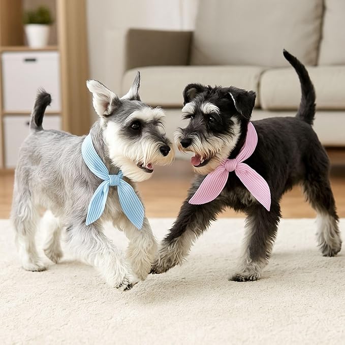 2pcs Cooling Scarf for Pets,Summer Cooling Scarves Keep Cats and Dogs Cool, Reused,Rrecycled,Suitable for Dogs (2pcs-Blue Stripe)