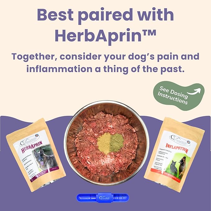 Glacier Peak Holistics Inflapotion - Natural Herbal Anti-Inflammatory for Dogs & Cats, Organic Remedy for Arthritis, Inflammation, Hip & Joint Pain, Mobility & Wellness - 3oz (90 Servings)