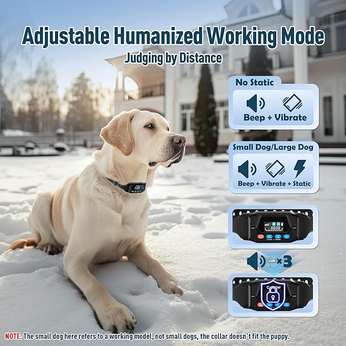 GPS Wireless Dog Fence, 33-9999 Yards Electric Fence for Dogs Perimeter Dog Collar with 3 Warning Modes, Rechargeable Pet Containment System Wireless Fence for Outdoor Use