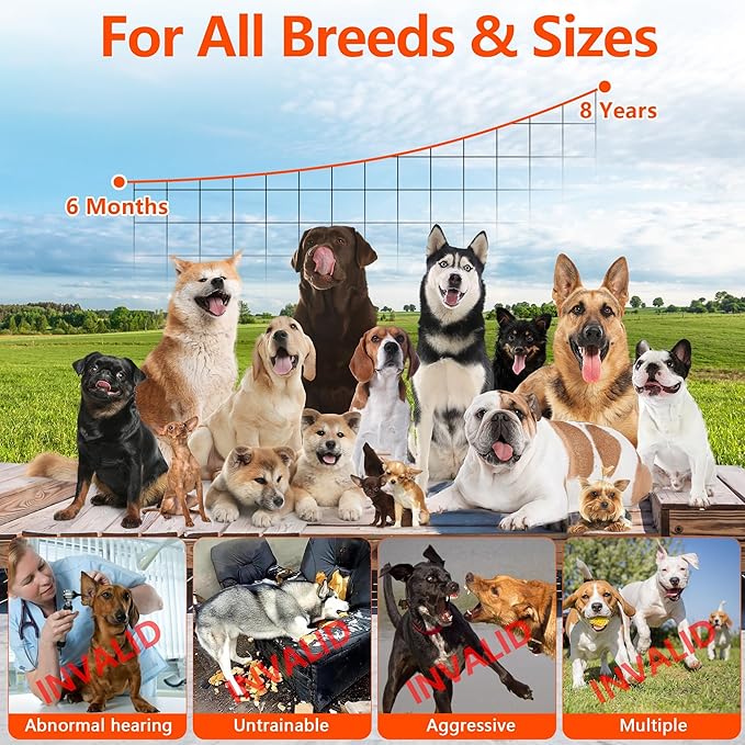 2025 New Anti Barking Device for Dogs, Bark Box Rechargeable Dog Barking Deterrent with Variable Ultra Frequency/6 Modes/IP65 Waterproof Dog Silencer Stop Neighborsâ Dog from Barking Up to 75ft(Black)