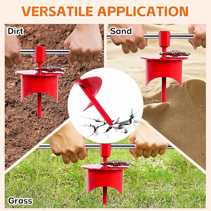 Snagle Paw Dog Tie Out Stake with Lock-Cap Prevents Pulling Out - Heavy Duty 360°Swivel Dog Stake for Outside,Yard, Beach & Camping - Rust Proof Ground Anchor for Dog Cable,Leash,Tether,up to 220 lbs
