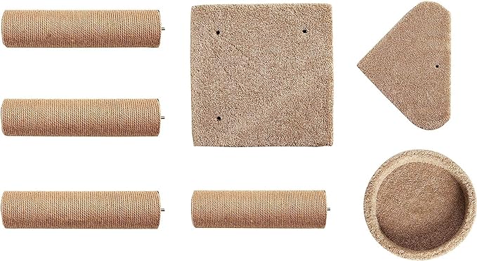 Amazon Basics Cat Tree - Indoor Cat & Kittens Multi-Level Climbing Activity Tower with Scratching Posts, Medium (31.5"H) - Beige