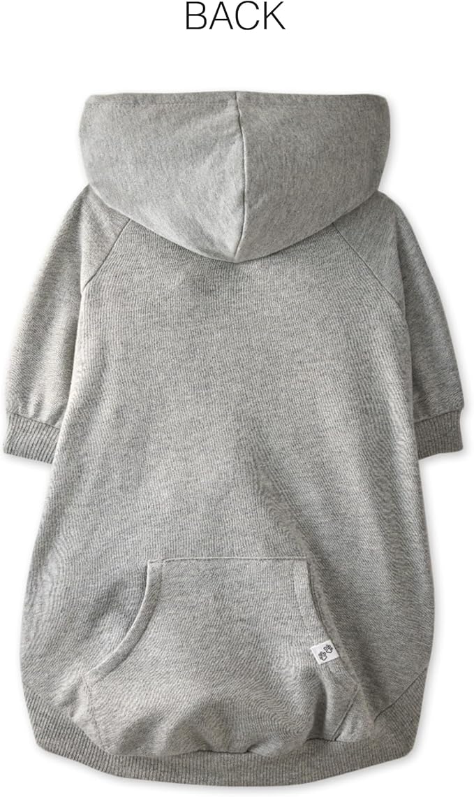 Rocky – The Orginal Lightweight Hooded TEE 100% Organic Cotton Dog Hoodie Pet Coat Sweater for Small, Medium, Large Dogs, Heather Gray, Medium