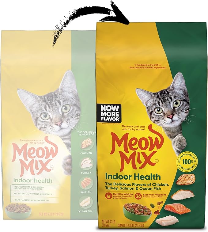 Meow Mix Indoor Health Dry Cat Food, 6.3 Pound Bag