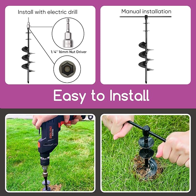 Heavy Duty Dog Tie Out Cable 30ft with Stake - 360° No Tangle Swivel, Spiral Anchor for Dogs up to 210 lbs, Yard Camping Use