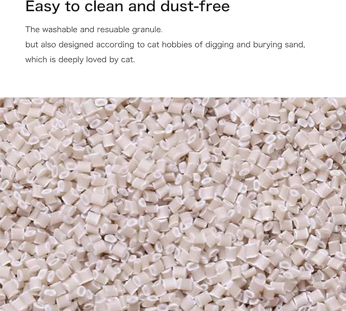 Cat Litter Box Washable Granules Refills. Compatible to Cat Genie Refills. Great for cat Toilet Training kit. Compostable and Flushable. 7.2lbs Package