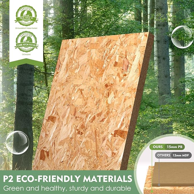 Large/Tall Litter Box Enclosure, Modern Wooden Litter Box Furniture for XL Litterbox with Open Shelf as Sideboard Cabinet (Black)