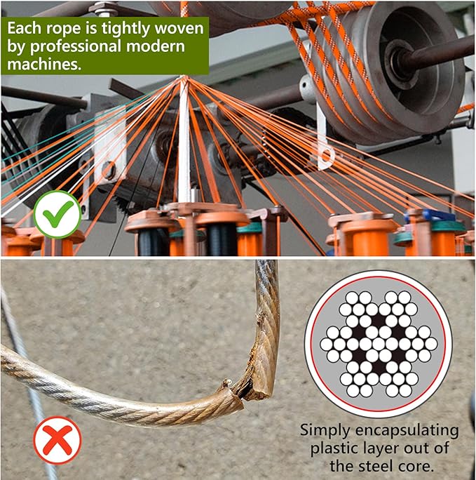 Tresbro Dog Camping Leash, 50ft/75ft/100ft Trolley System for Dogs up to 300lbs, Portable Lightweight Runner Lead for Yard, Reflective Tie Out Cable for Camping, Courtyard, Park, Outside