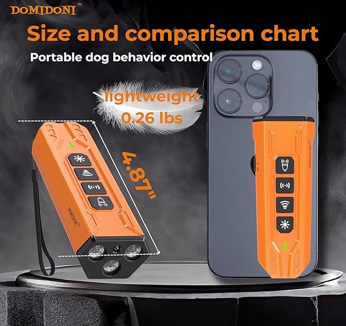 2025 Upgraded Dog Bark Deterrent Device - Anti Barking Devices for Dogs, Indoor Outdoor Use Rechargeable, Safe for Dogs & Humans, Portable No More Barks Ultrasonic Dog Training Device (Alpha Pro)