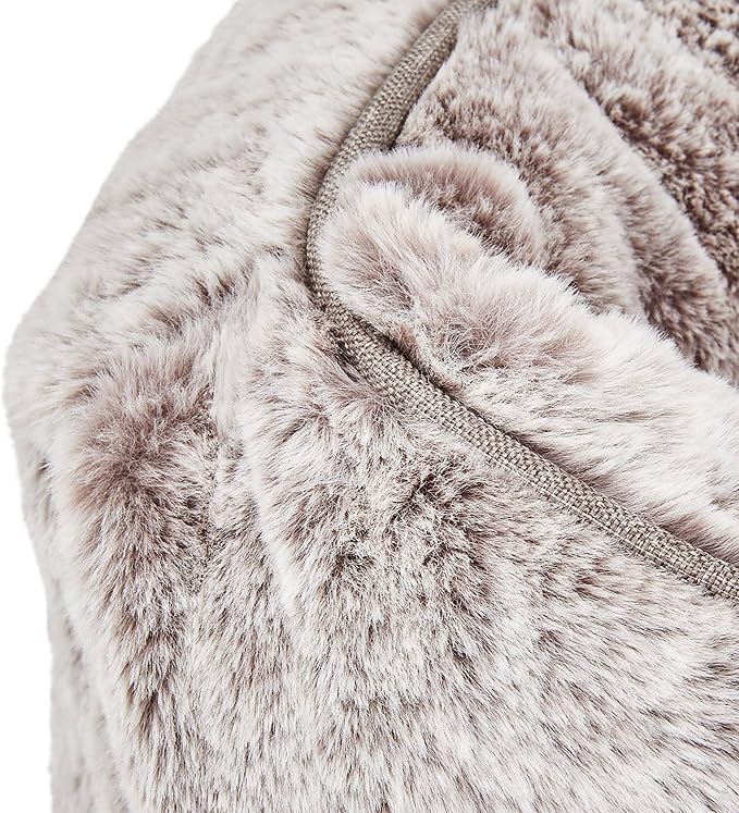 FUZI Luxury Aesthetic Dog Bed with Extra Cover for Small Dogs, Washable Pet Couch, Pet Bed with Sides, Non-Slip Bottom, Soft & Durable Calming Dog Bed, Faux Rabbit Fur, Small 25.1x16.75x9.5 Soft White