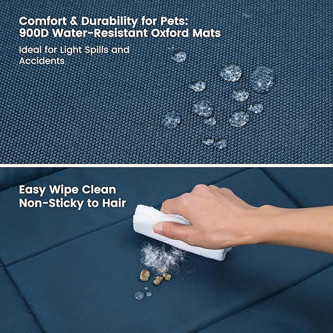 Miguel Oxford 900D Outdoor Waterproof Dog Bed for Metal Dog Crates Water-Resistant All Weather Pet Mat Durable Easy Wipe Clean Travel Indoor Outdoor Puppy Cat Crate Bed 40inch, Dark Blue