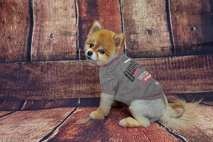 Pets First Collegiate OHIO STATE BUCKEYES Dog T-Shirt, Medium. - Licensed Shirt for Pets Team Colored with Team Logos.- Premium Stretchable Materials for the Comfrot of your Dog & Cat.