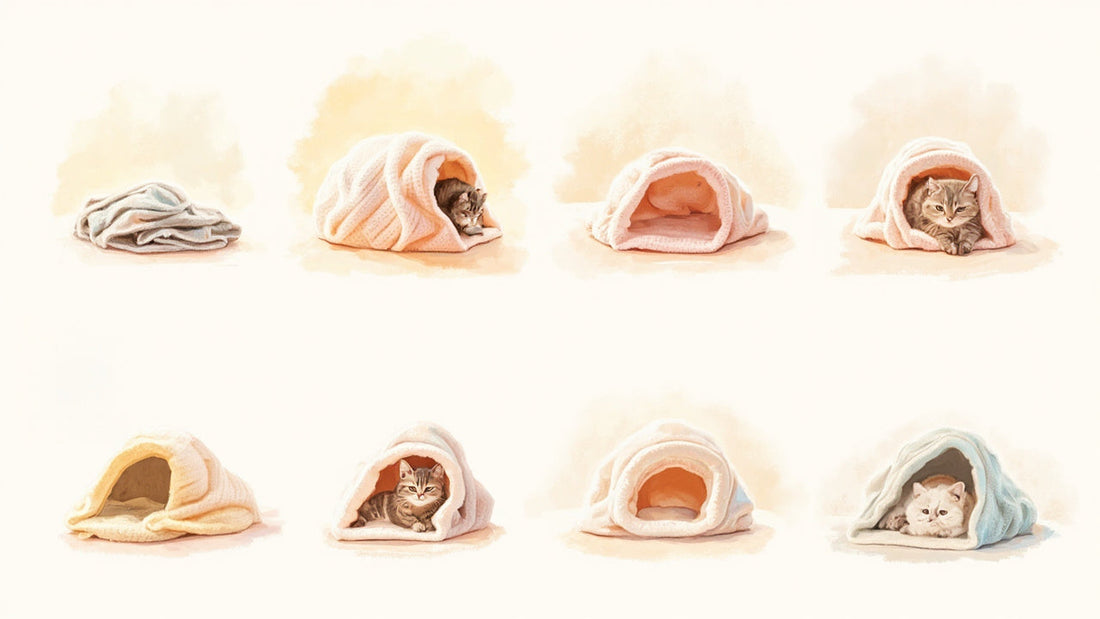 DIY Winter Cat Cave Using Sweaters You Already Have