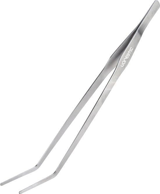 15 Inches Heavy Duty Reptile Feeding Tongs, Curved Aquarium Tweezers, Reptile Tongs, Fish Feeding Tongs, Reptile Feeding Tweezers, Long Tweezers for Aquarium and Terrarium