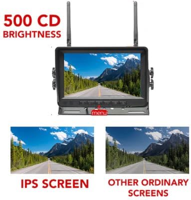 FalconEye Electronics 2nd Generation 200-300Ft Wireless Range Backup Camera for Trucks, Fleets. HD, 7inch LCD (2 Cam System)