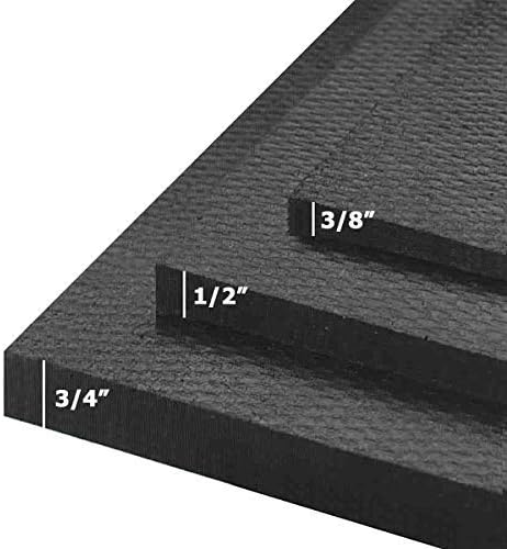 American Floor Mats - Heavy Duty Stall Tiles - Stable/Horse Flooring - Thick, Durable Rubber Solid Black 6 Border Tiles 3/4" Thick Expansion Set
