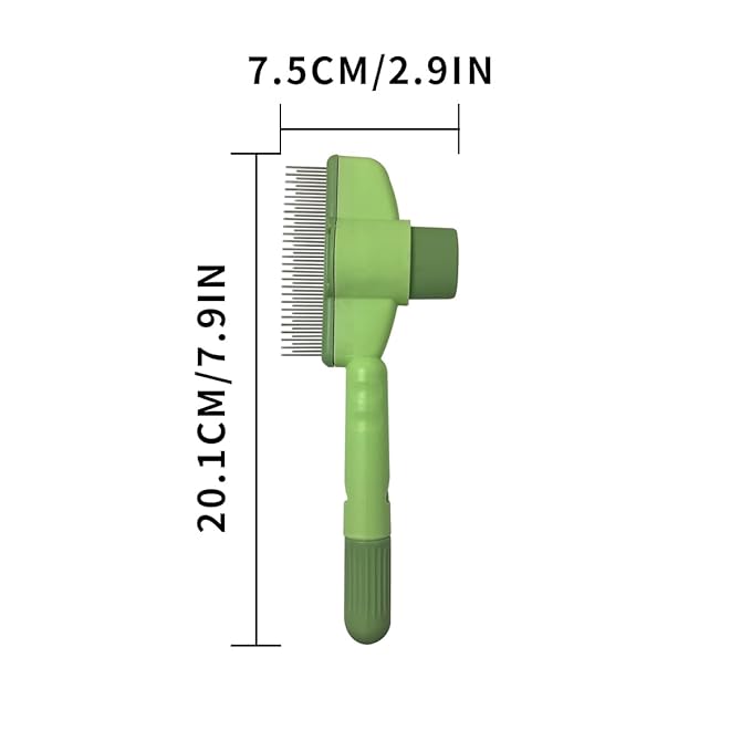 2PCS Cat Comb Dog Hair Comb，Pet Grooming Cleaning Comb，Pet Hair Removal Tool with Release Button