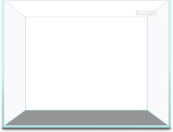 15 Gallon Rimless Aquarium, Ultra Clear Glass Low Iron Rectangular Fish Tank L19.6×W13×H13.8 Inches Thickness 6mm with EVA Foam Mat Included