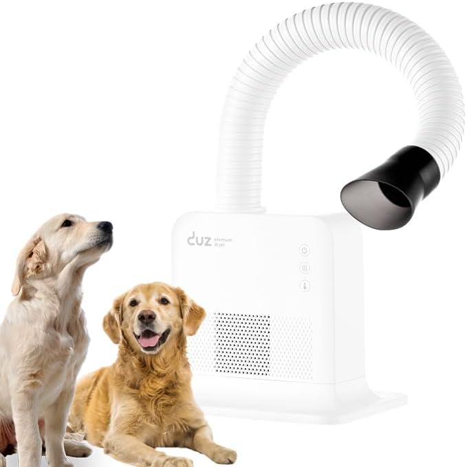 DUZ V2Pro Advanced & Energy-Efficient Pet Grooming Dryer: Powerful Airflow, Low Wattage, Hands-Free Operation, Quiet & Stress-Free Grooming Solution, Ideal for All Coats