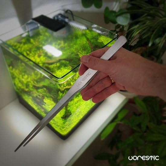 1PC Straight Aquarium Tweezers, 15" Long Tweezers for Terrarium, Stainless Steel Aquascape Tool for Planting Aquarium Plants, and Aquarium Maintenance