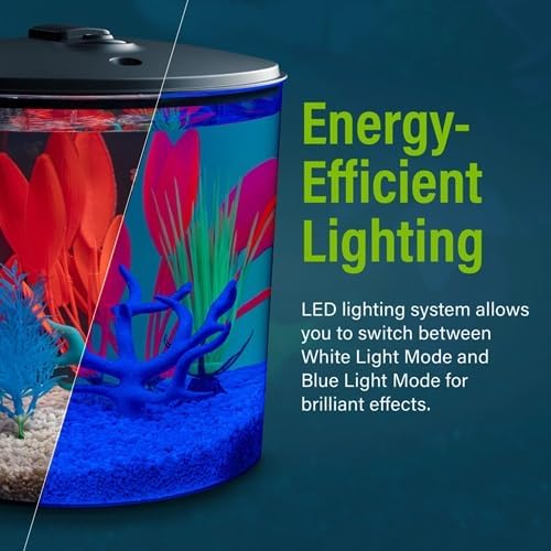 GloFish 3.5 Gallon Aquarium Kit with LED Lighting and Tetra Whisper Filter