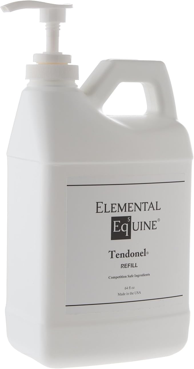 Elemental Equine Tendonel 64oz Liniment Rub for Horses - Soothe and Relax Tired Muscles While Providing Relief and Reduced Stiffness