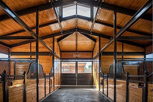 American Floor Tiles - Heavy Duty Stall Tiles - Stable/Horse Tiles - Thick, Durable Rubber Flooring Solid Black 6' x 6' Set of 1/2" Thick - 2' x 2' Tiles (9 Tiles Total)